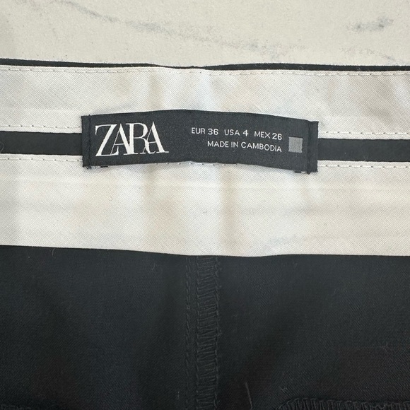 ZARA Womens Black Trouser Pants Size 4 EUC Work party - Picture 6 of 8